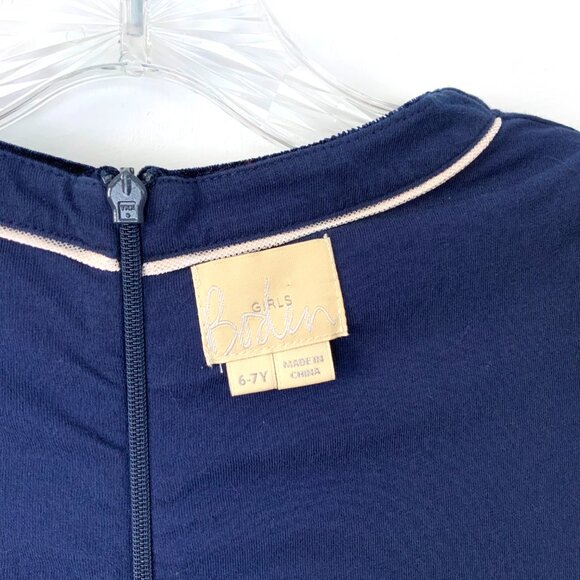 Mini Boden Girls 6-7 Years Navy Velvet Gold Stars Dress - Picture 8 of 16